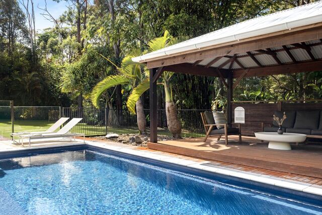 Saltwater pool and poolside pavilion